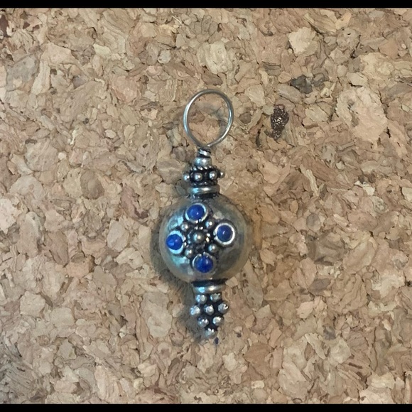 Lapis small SS pendant. Free SS chain with offer - Picture 4 of 4